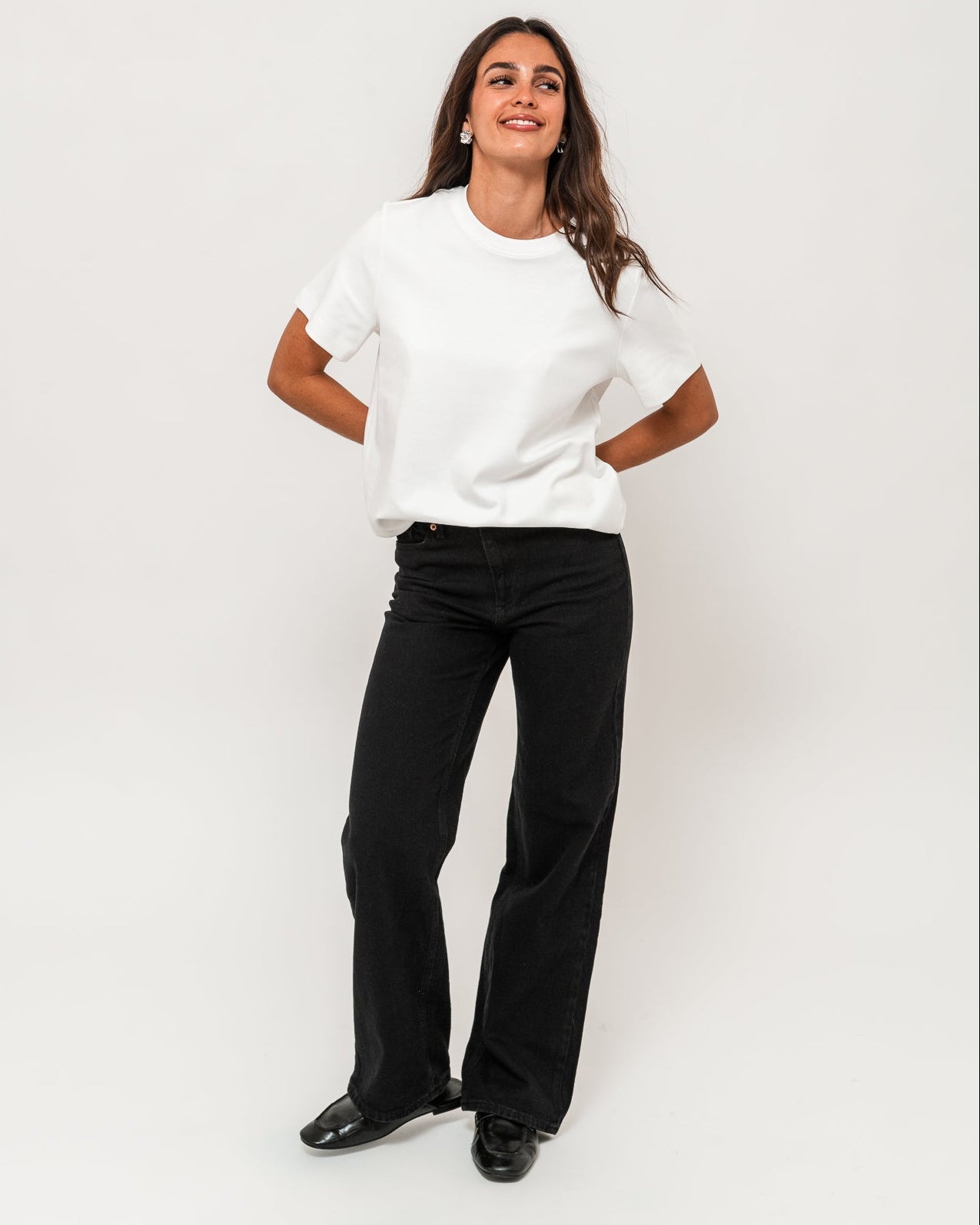 VMTESSA Wide Jeans - Black